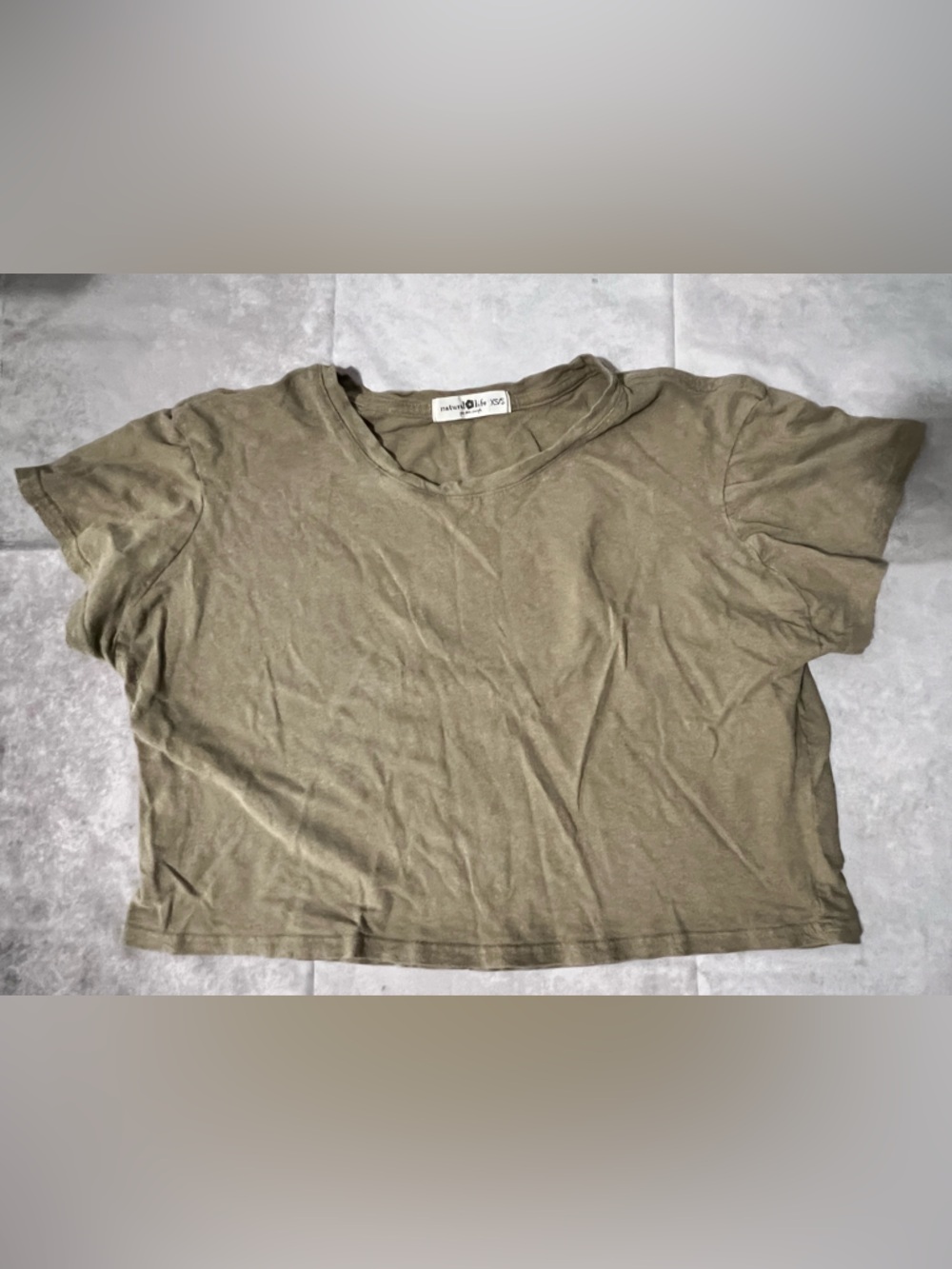 NATURAL LIFE Olive Green Short Sleeve Crew Tee